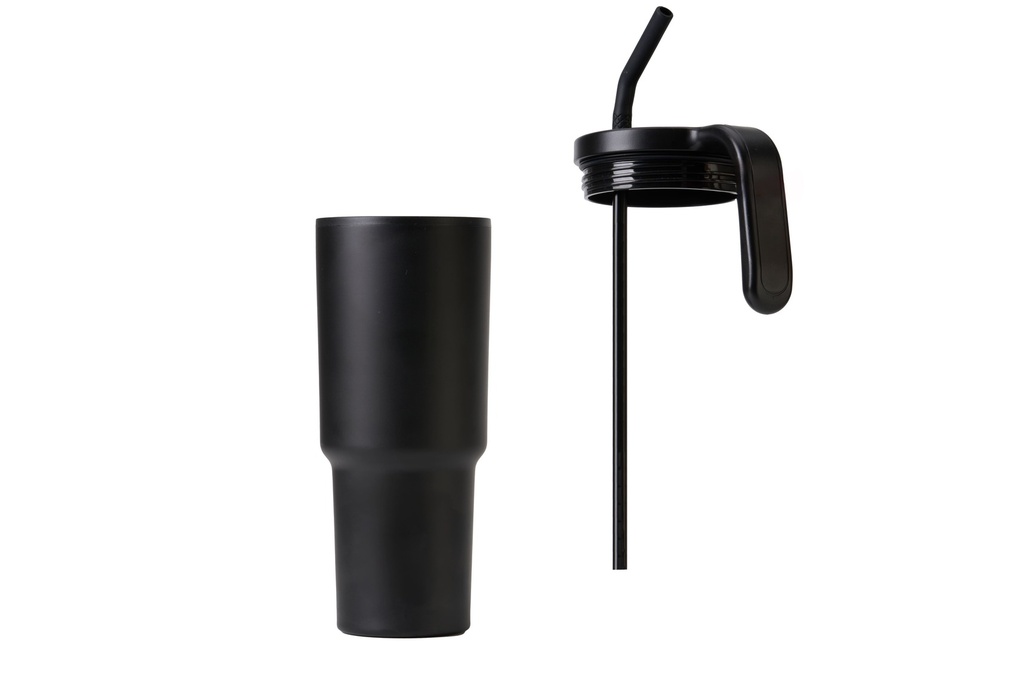 FORZA 360 - Hans Larsen Recycled Stainless Steel/PP Tumbler with 360 Branding - Black