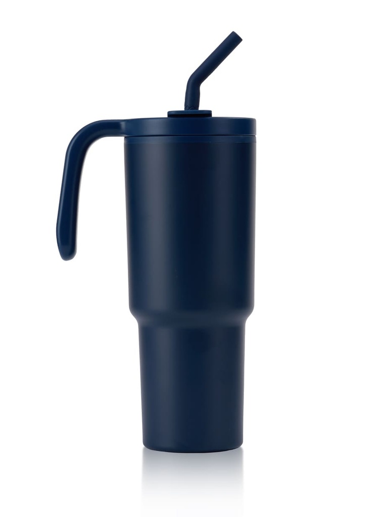 FORZA 360 - Hans Larsen Recycled Stainless Steel/PP Tumbler with 360 Branding - Navy Blue