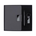 REGENT - Giftology Set of Notebook, Keychain and Pen - Black