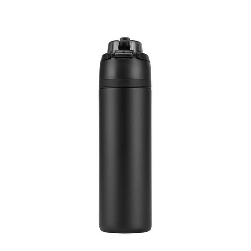 AERO SIP - Hans Larsen Recycled Stainless Steel Bottle with Dual Sip Lid - Black
