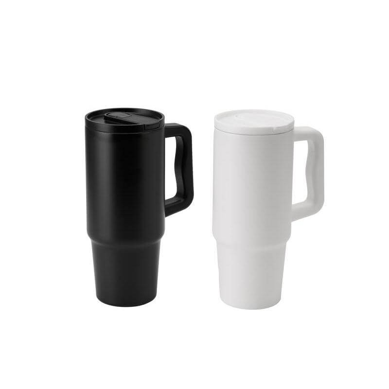 BERN 2.0 - Hans Larsen Recycled Stainless Steel Tumbler with Straw Lid - Black