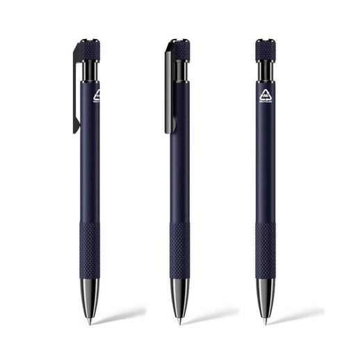 PILA - Recycled Aluminium Ballpoint Pen - Navy Blue