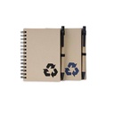 HASSA - eco-neutral A6 Notepad & Pen Set with Sticky Note - Black