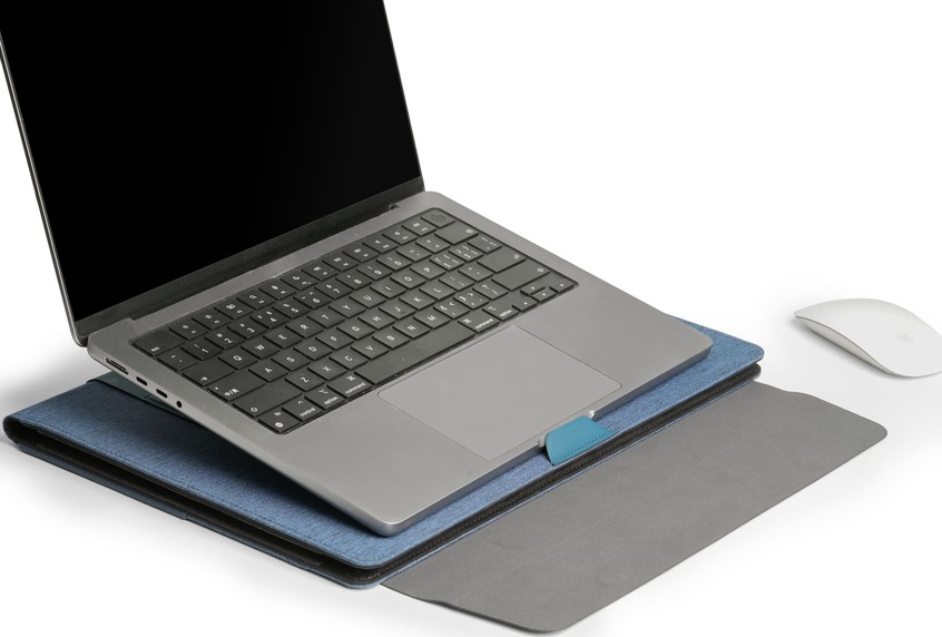 FULDA - CHANGE Collection RPET Laptop Case & Workstation - Navy Blue