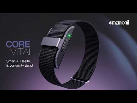 CORE VITAL - @memorii Health & Longevity Smart AI Fitness Band - Black