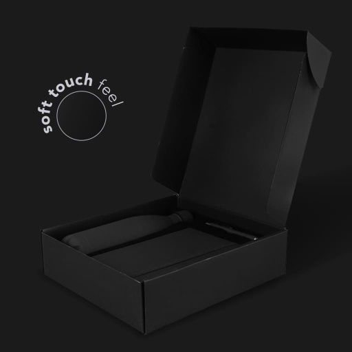 LAUTA - Giftology Set of Stainless Bottle, Notebook and Pen - Black