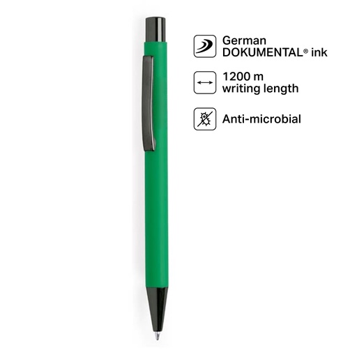 [WIMP 264] BILLUND - Giftology Metal Ballpen - Green (Anti-bacterial)